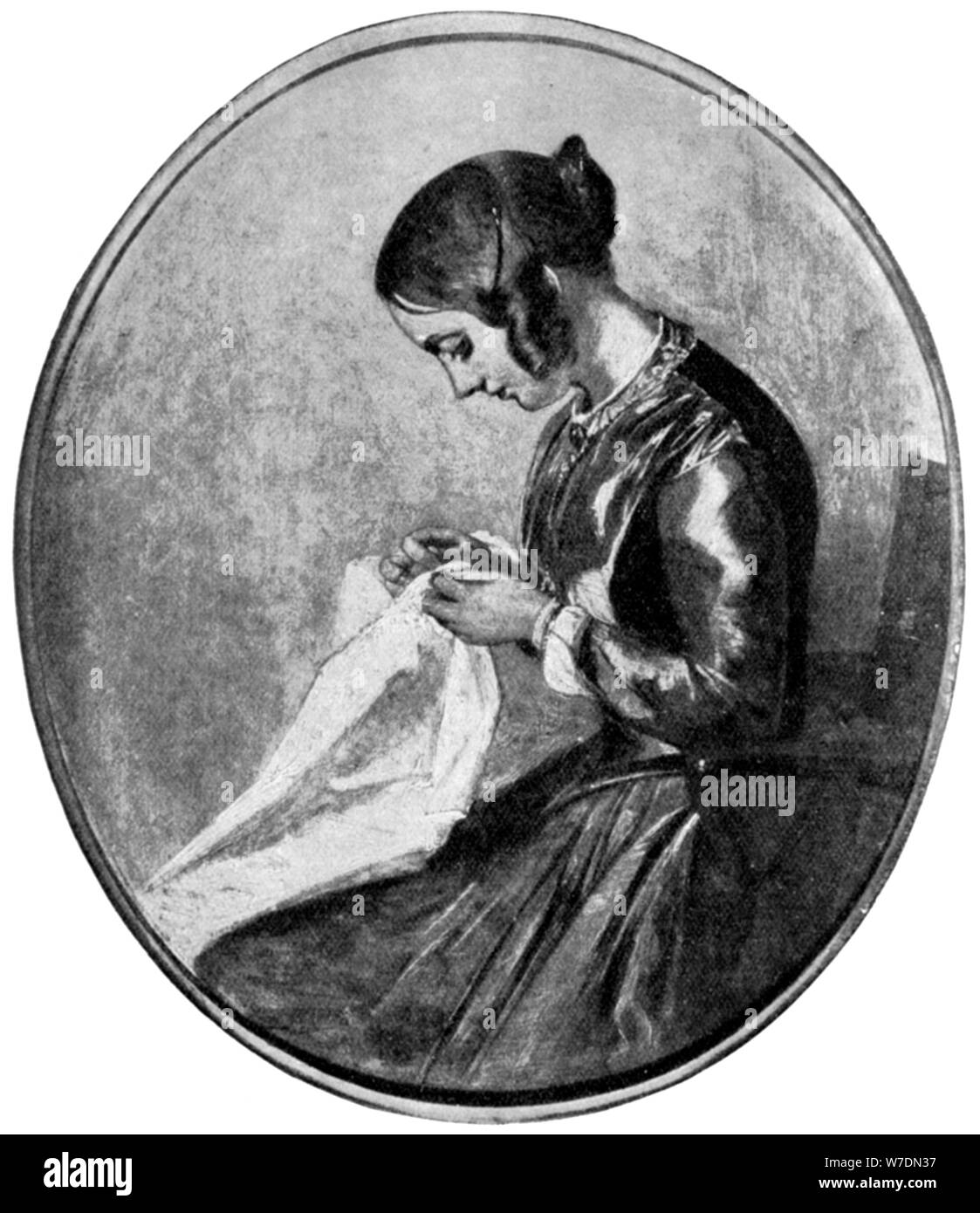 Miss Georgina Hogarth, c1850 (1912). Artista: sconosciuto Foto Stock
