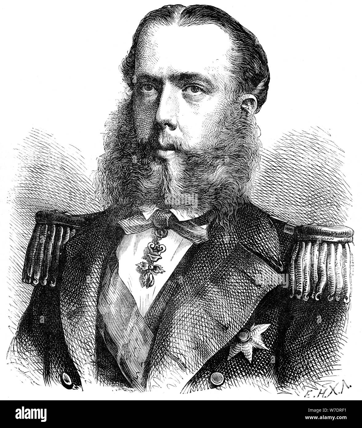 L'Imperatore Massimiliano del Messico, (c1880). Artista: sconosciuto Foto Stock