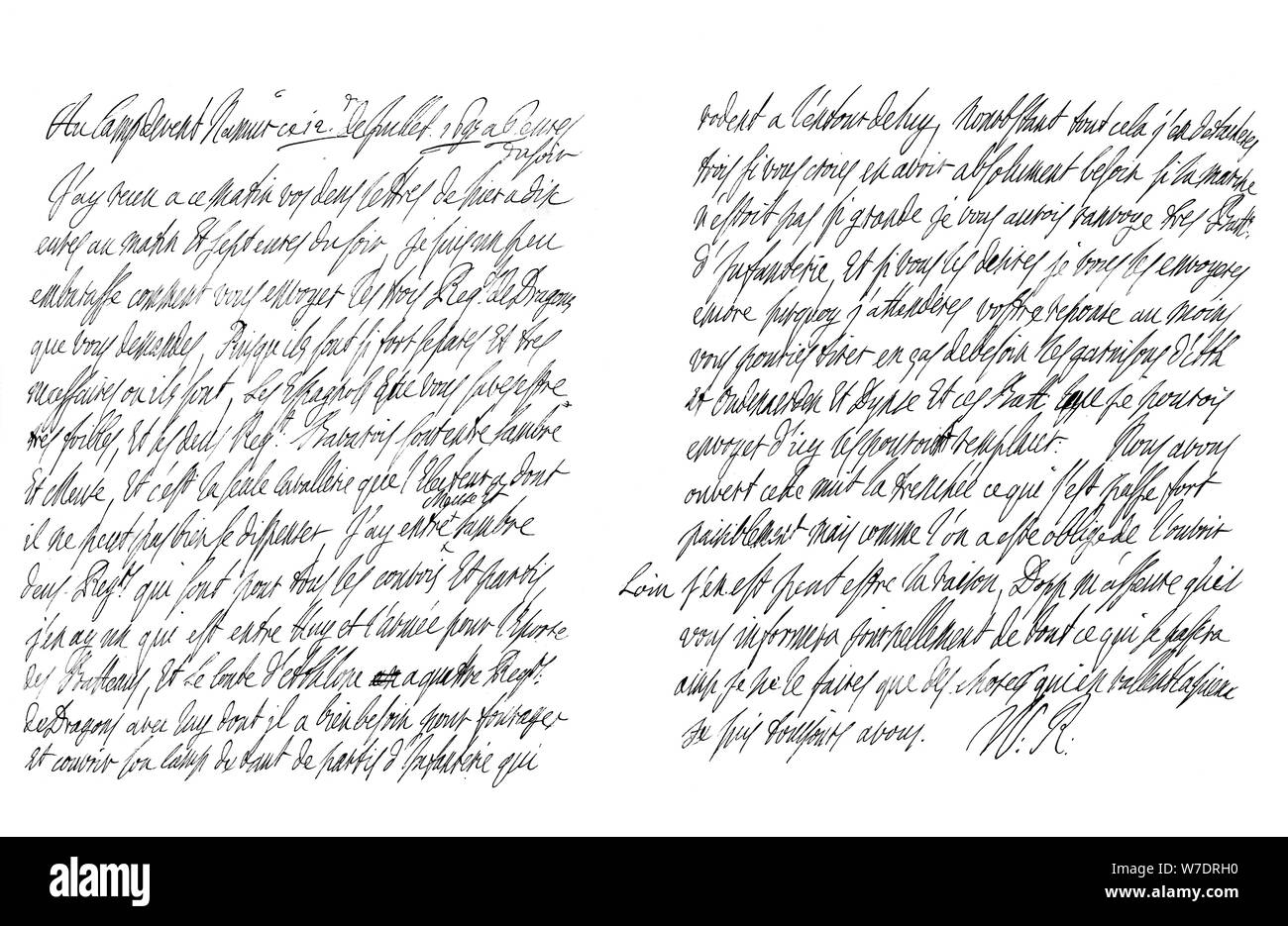 Lettera di Guglielmo III re d'Inghilterra, 1695 (1865).Artista: Frederick George Netherclift Foto Stock