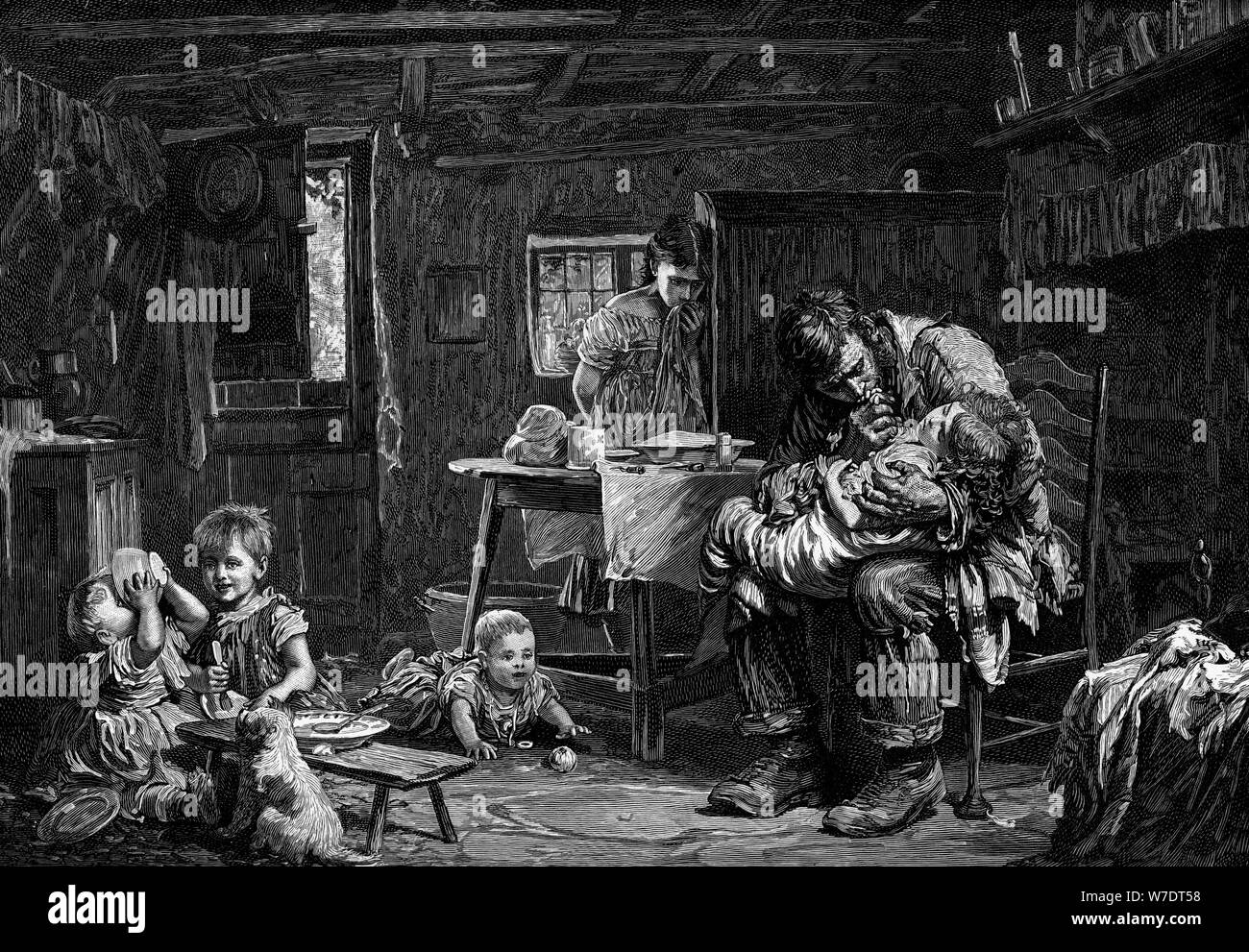 " Il vedovo', 1882. Artista: sconosciuto Foto Stock