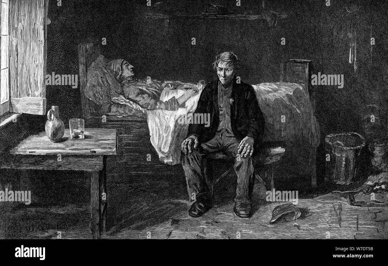 "Solo nel mondo", 1882. Artista: sconosciuto Foto Stock