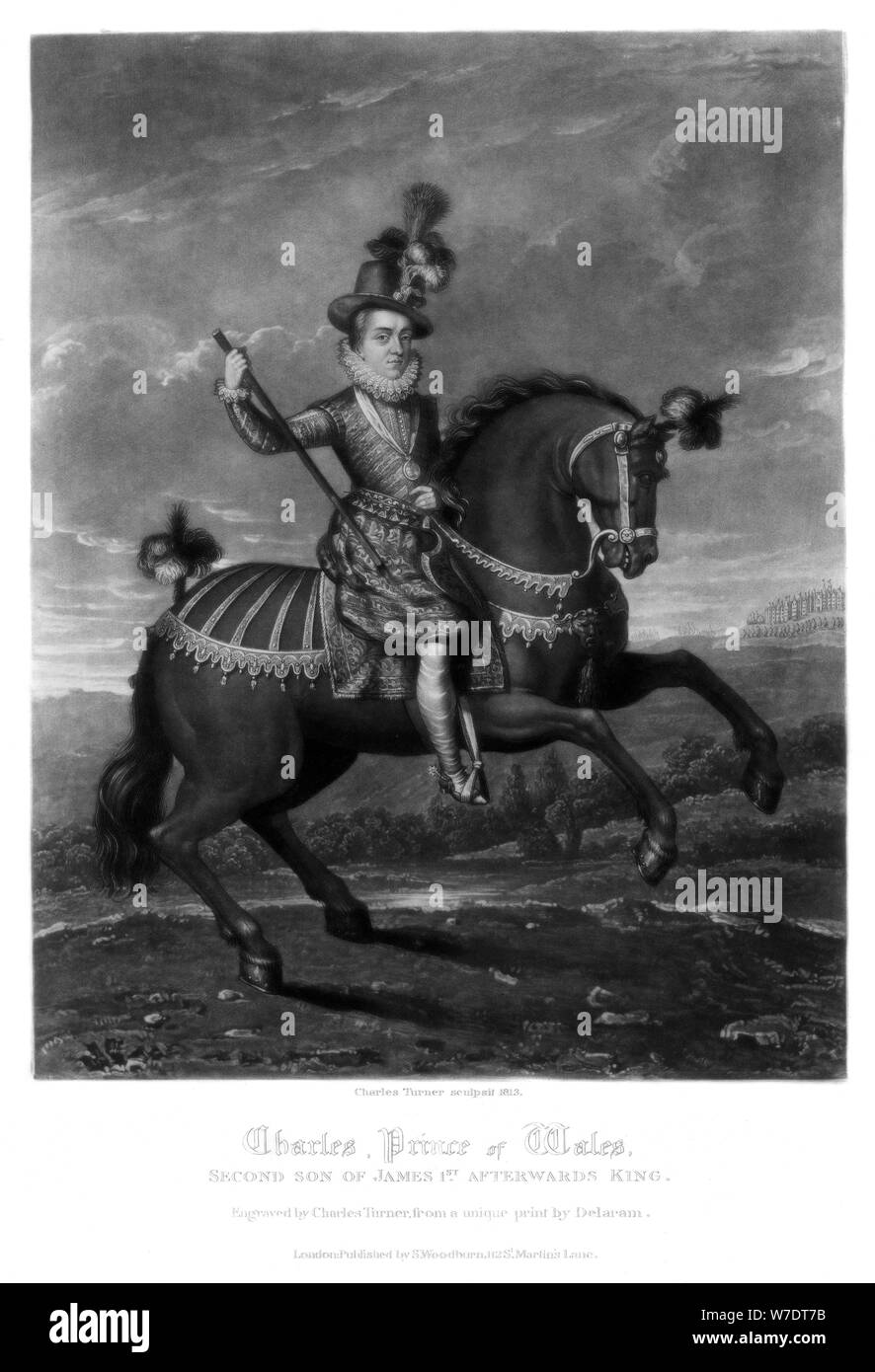 Charles, Principe di Galles, 1816.Artista: Charles Turner Foto Stock
