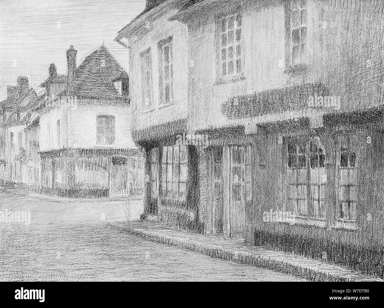 "Una strada in Beauvais", 1901. Artista: sconosciuto Foto Stock