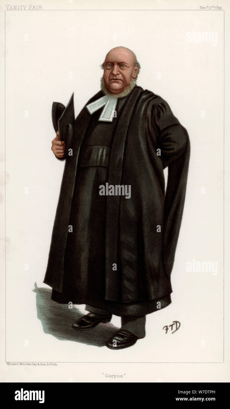 "Corpus", il Reverendo Thomas Fowler, vicecancelliere dell'Università di Oxford, 1899.Artista: FTD Foto Stock
