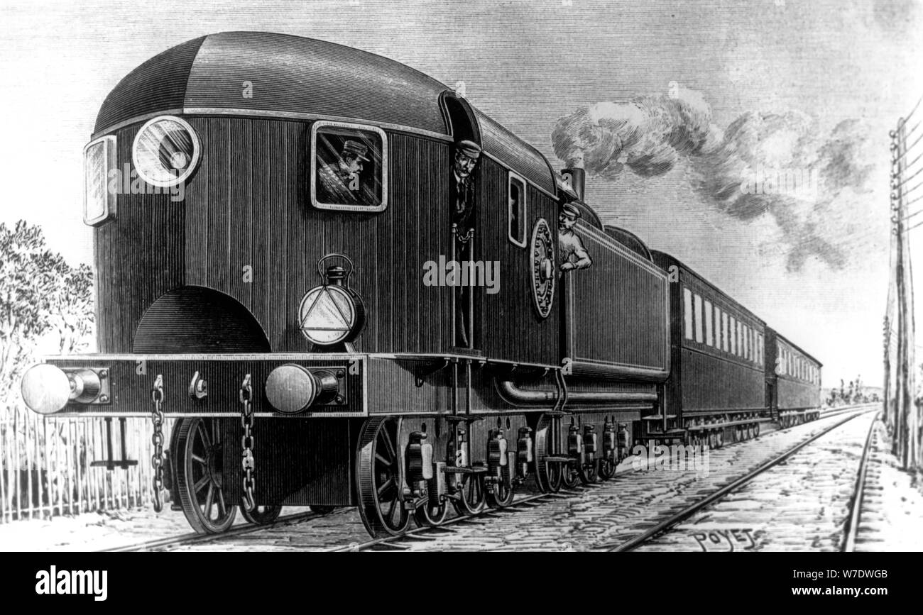 Il treno express, Francia, 1893. Artista: sconosciuto Foto Stock