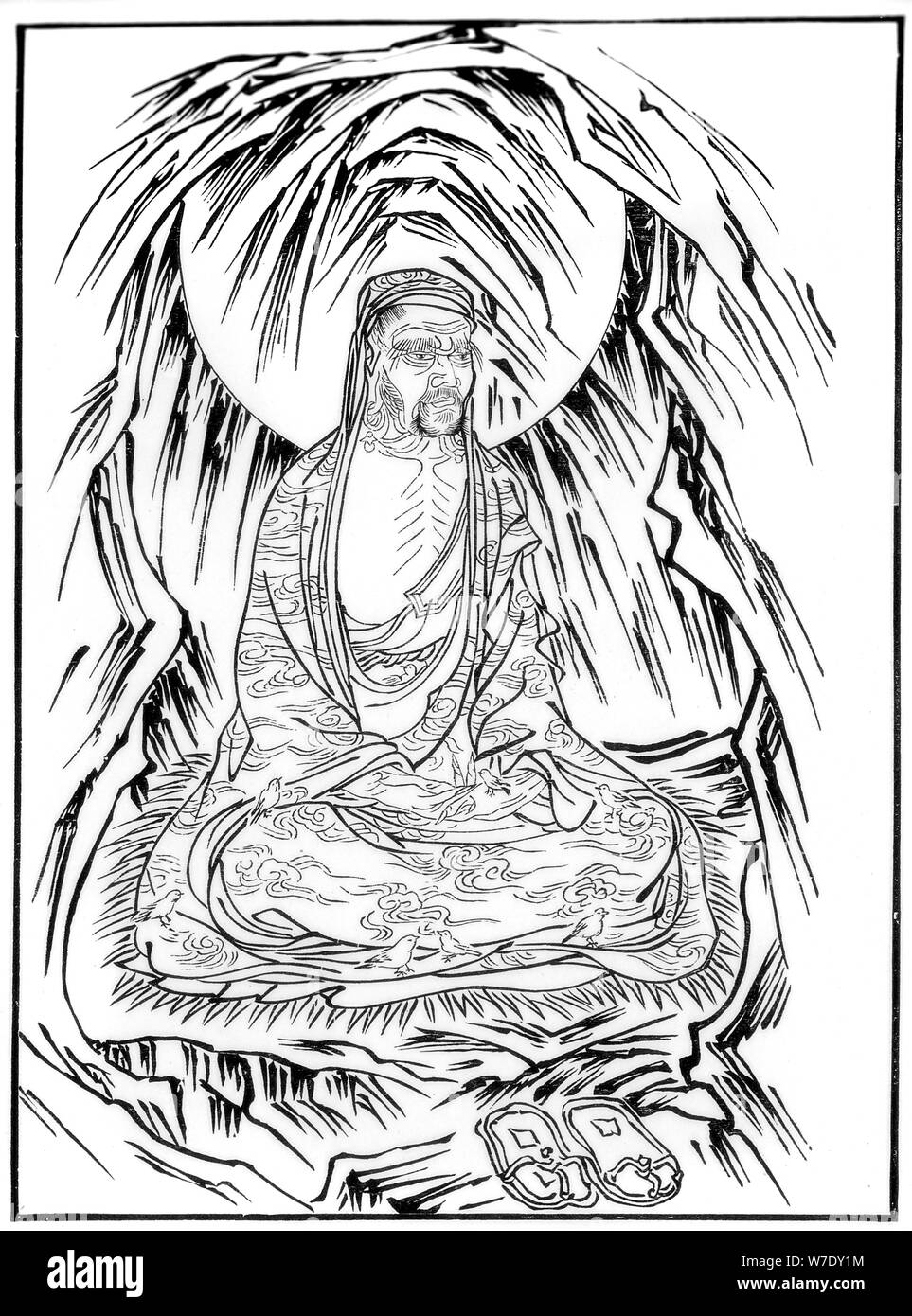 Arhat, Bhadra, XV secolo (1886). Artista: sconosciuto Foto Stock