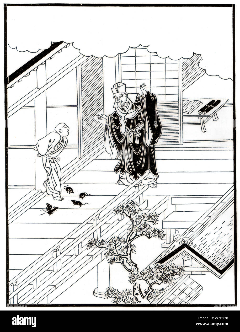 'Sesshiu e la foto dei ratti, XVIII secolo (1886). Artista: sconosciuto Foto Stock