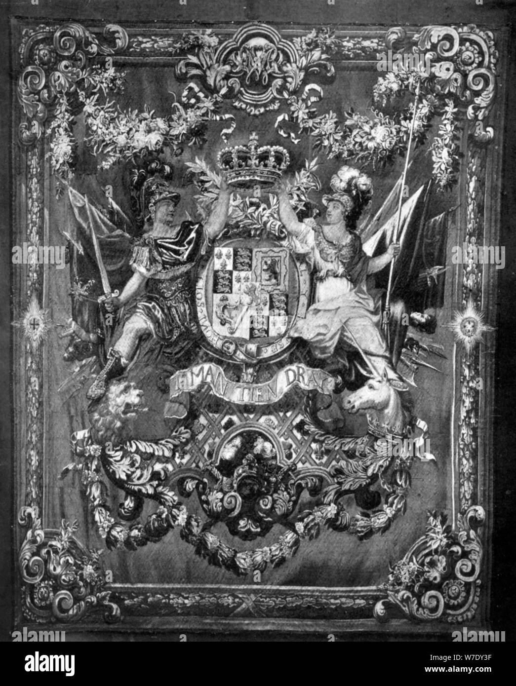 I bracci di William e Maria, 1689-1694 (1930). Artista: sconosciuto Foto Stock