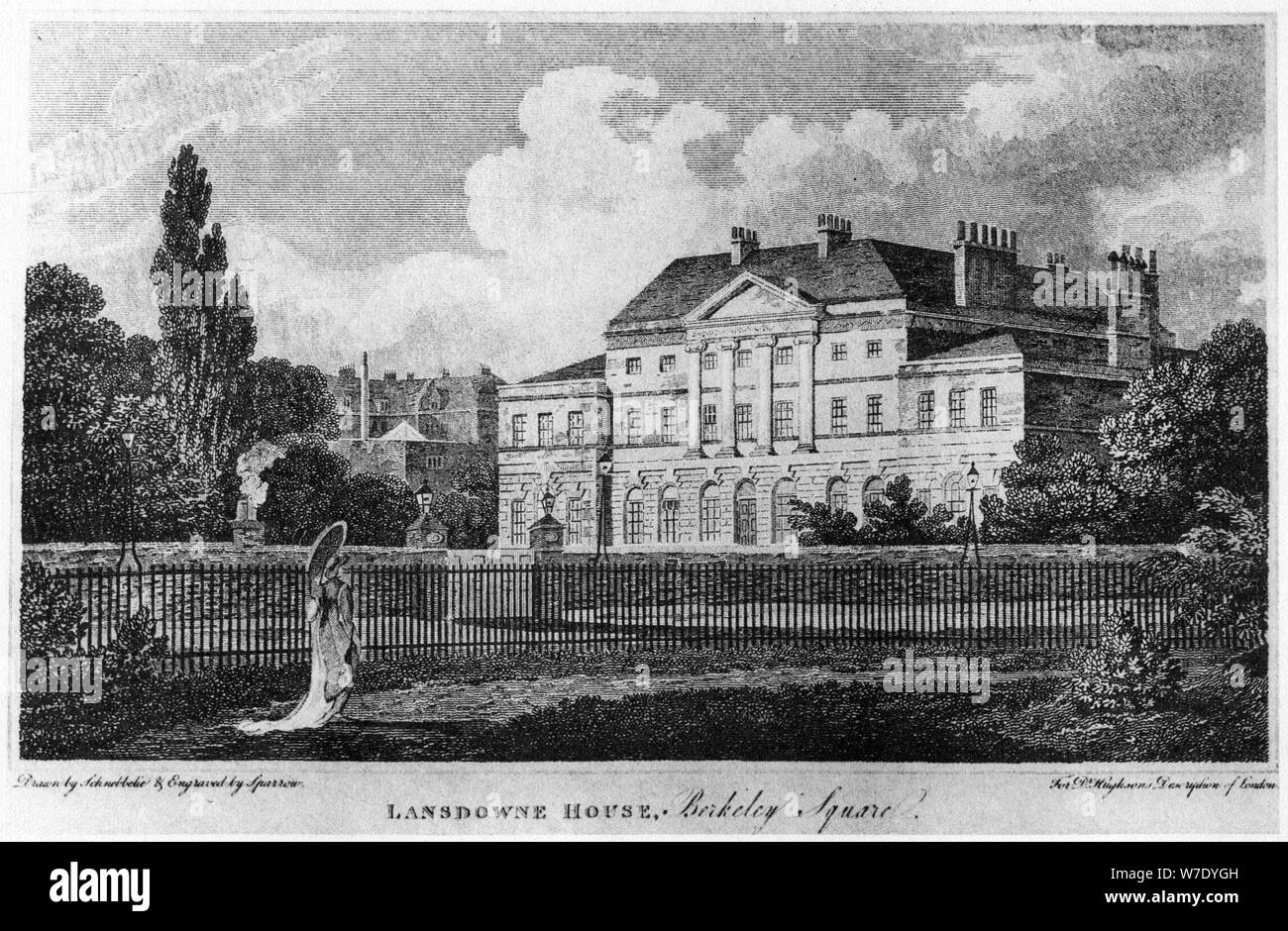 Lansdowne House, Berkeley Square, Londra, c xix secolo secolo (1907).Artista: Sparrow Foto Stock