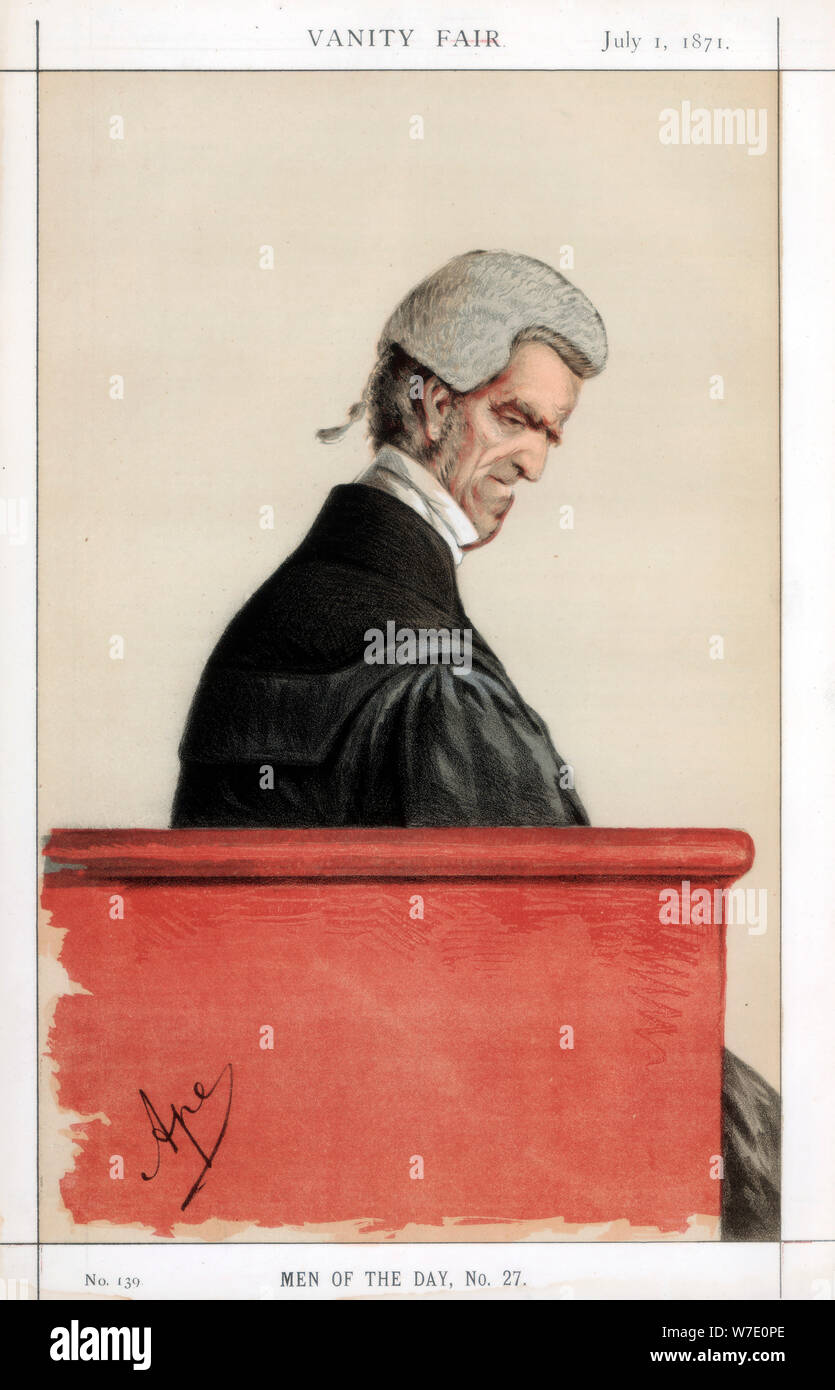 Sir John George Shaw-Lefevre, British barrister, politico e funzionario, 1871. Artista: Carlo Pellegrini Foto Stock