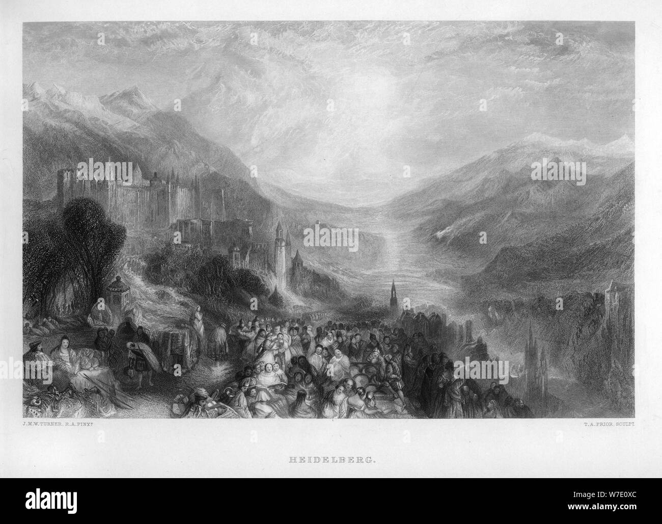 "Heidelberg", secolo XIX.Artista: TA prima Foto Stock