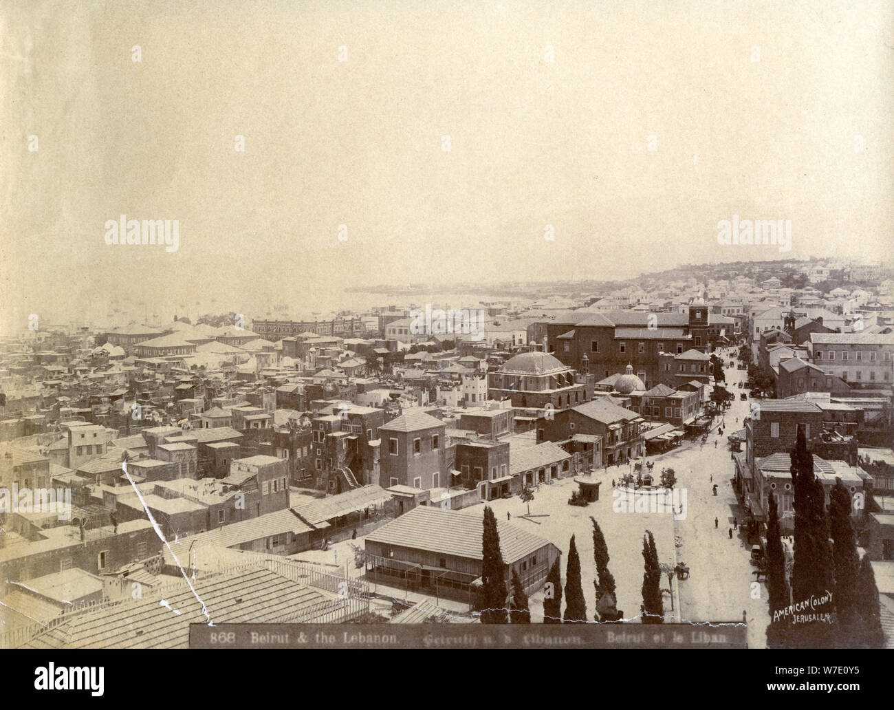 Beirut, Libano, tardo XIX o agli inizi del XX secolo.Artista: American Colony Foto Stock