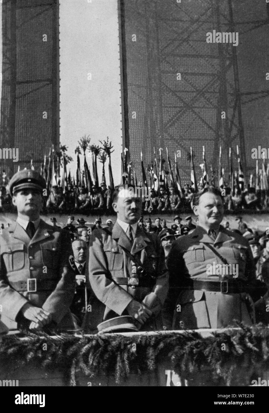 Leader nazista a aeroporto di Tempelhof di Berlino, Germania, 1 maggio 1934. Artista: sconosciuto Foto Stock