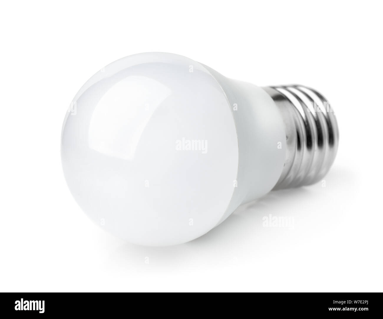 Luce LED lampadina isolato su bianco Foto Stock