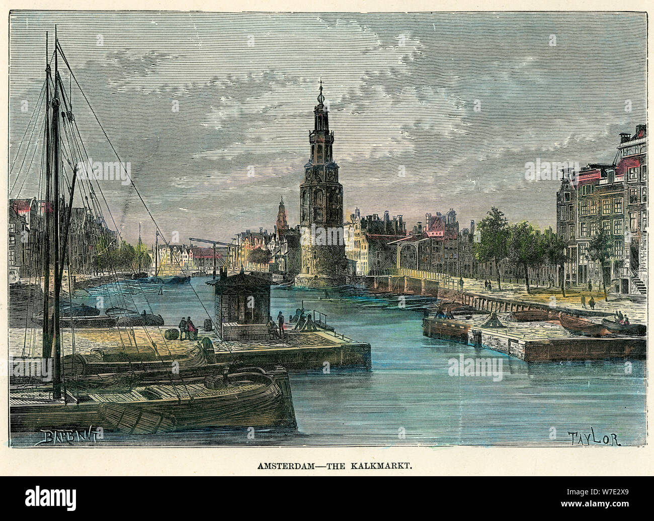 Il Kalkmarkt, Amsterdam, Paesi Bassi, c1880.Artista: Taylor Foto Stock