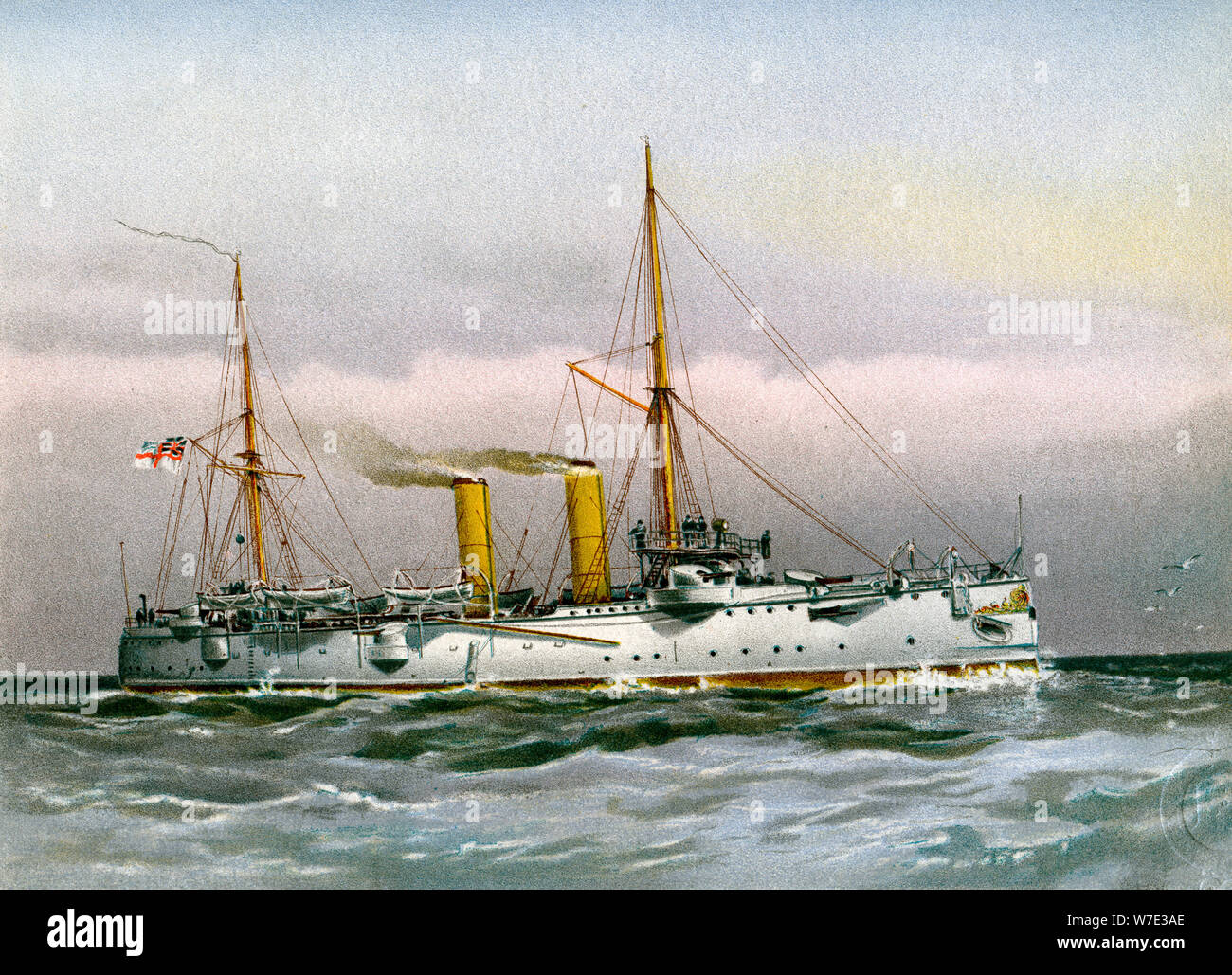 HMS 'Magicienne', Royal Navy 2a classe cruiser, C1890-c1893. Artista: sconosciuto Foto Stock