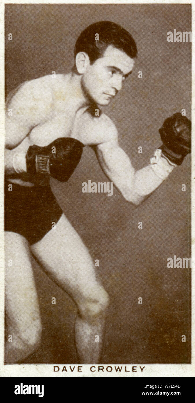 Dave Crowley, British boxer, 1938. Artista: sconosciuto Foto Stock