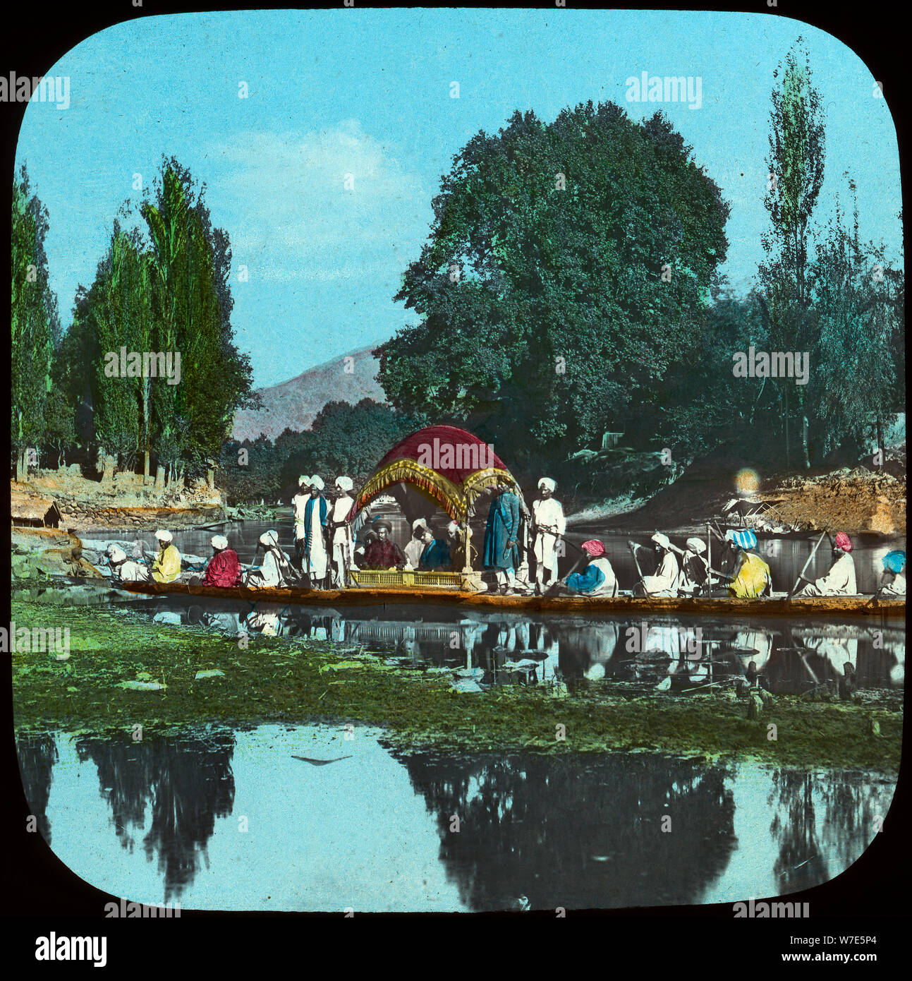 Stato sulla chiatta Il Melo Canal, India, tardo XIX o agli inizi del XX secolo. Artista: sconosciuto Foto Stock