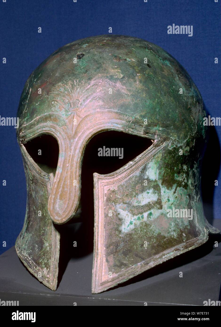 Stile corinzio casco greca, VI secolo A.C. Artista: sconosciuto Foto Stock