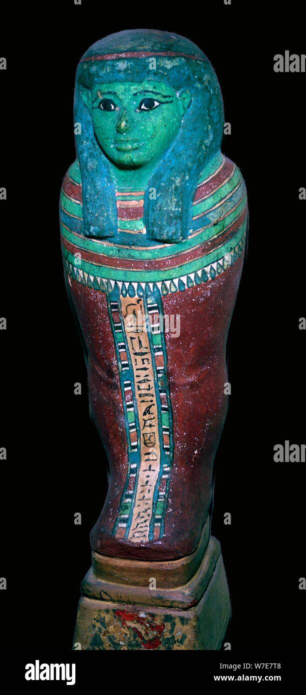 Shabti egiziano figura. Artista: sconosciuto Foto Stock