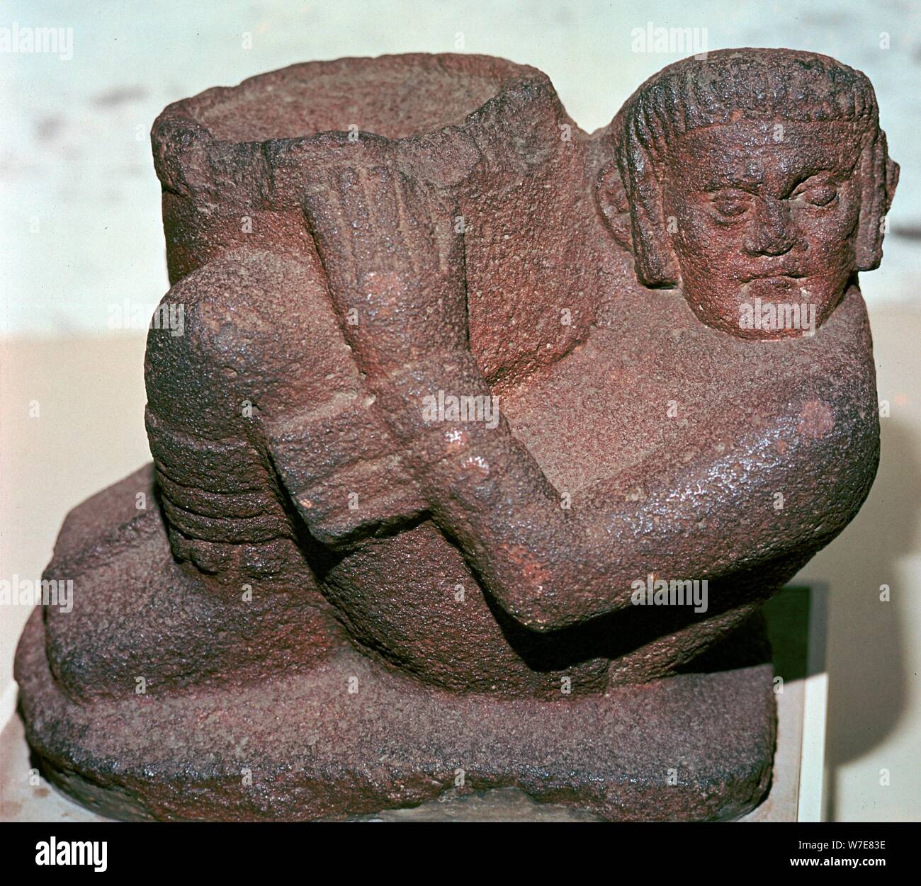 Maya della nave in forma di pioggia-dio Chacón Mool. Artista: sconosciuto Foto Stock