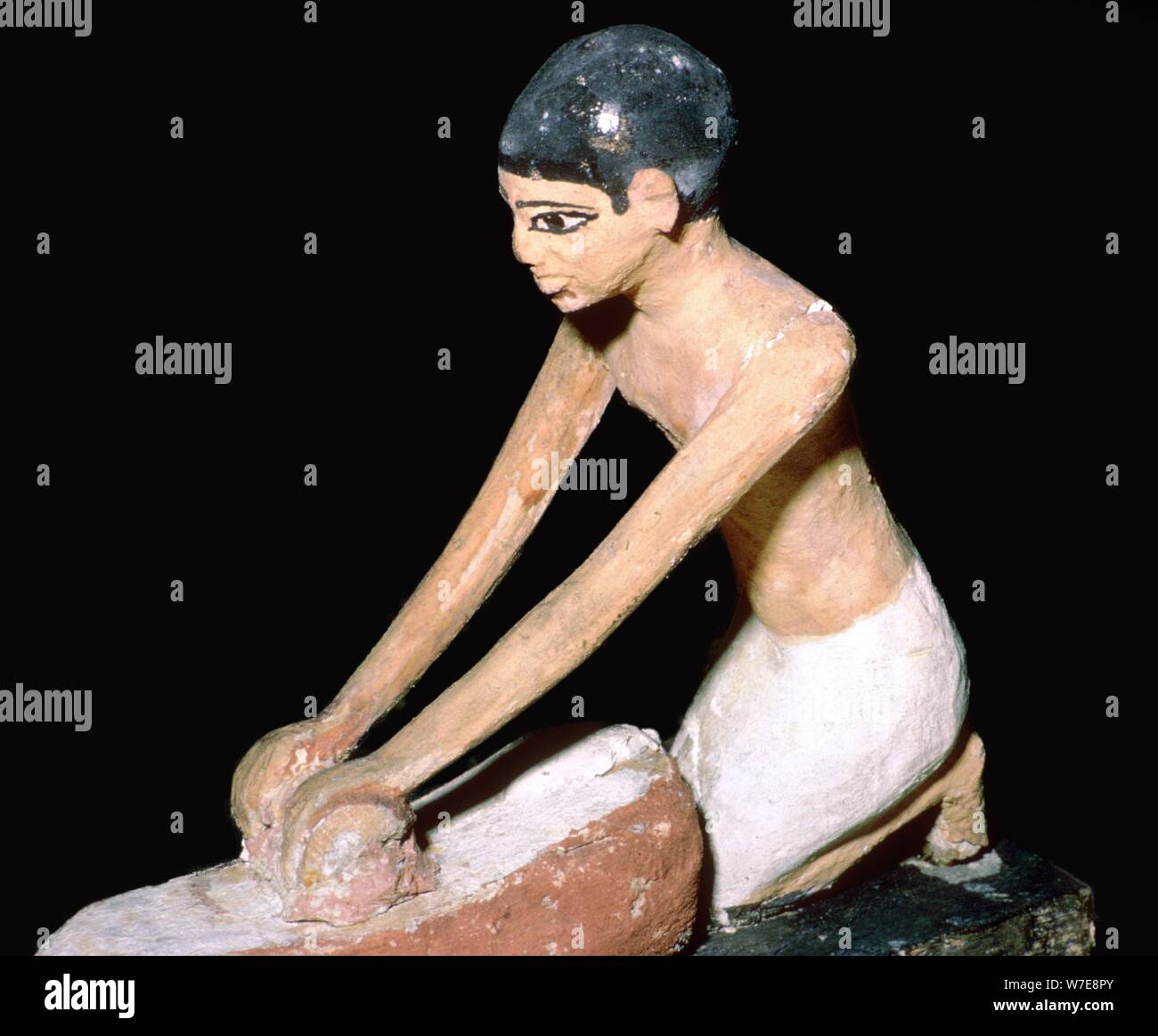 Modello in legno che mostra i fornai al lavoro, egiziano, xii Dinastia, c1900 BC. Artista: sconosciuto Foto Stock