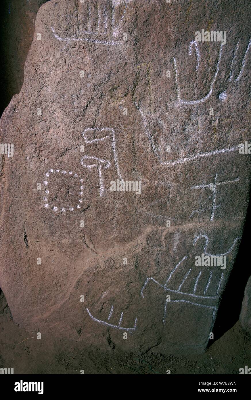Dolmen di Mane Lud, preistorici. Artista: sconosciuto Foto Stock