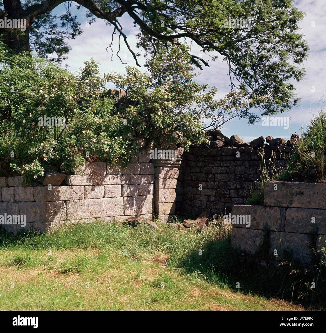 Gateway della fortificazione romana in alta Rochester, Northumberland, 1 ° secolo. Artista: sconosciuto Foto Stock