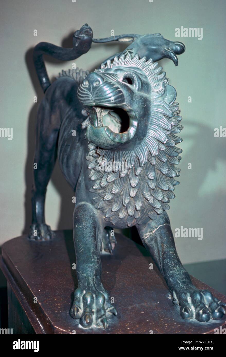 Bronzo etrusco di una chimera. Artista: sconosciuto Foto Stock
