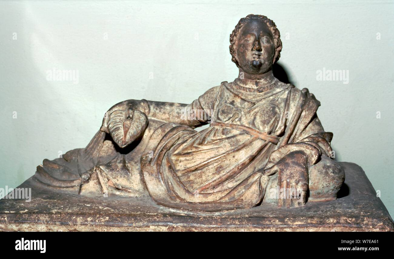 Sarcofago etrusco. Artista: sconosciuto Foto Stock