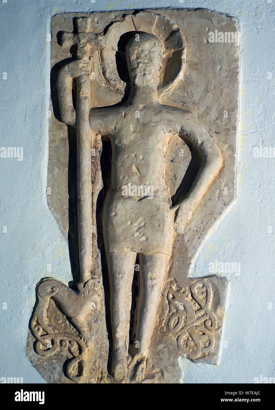 Carving anglosassone di Cristo, XI secolo. Artista: sconosciuto Foto Stock