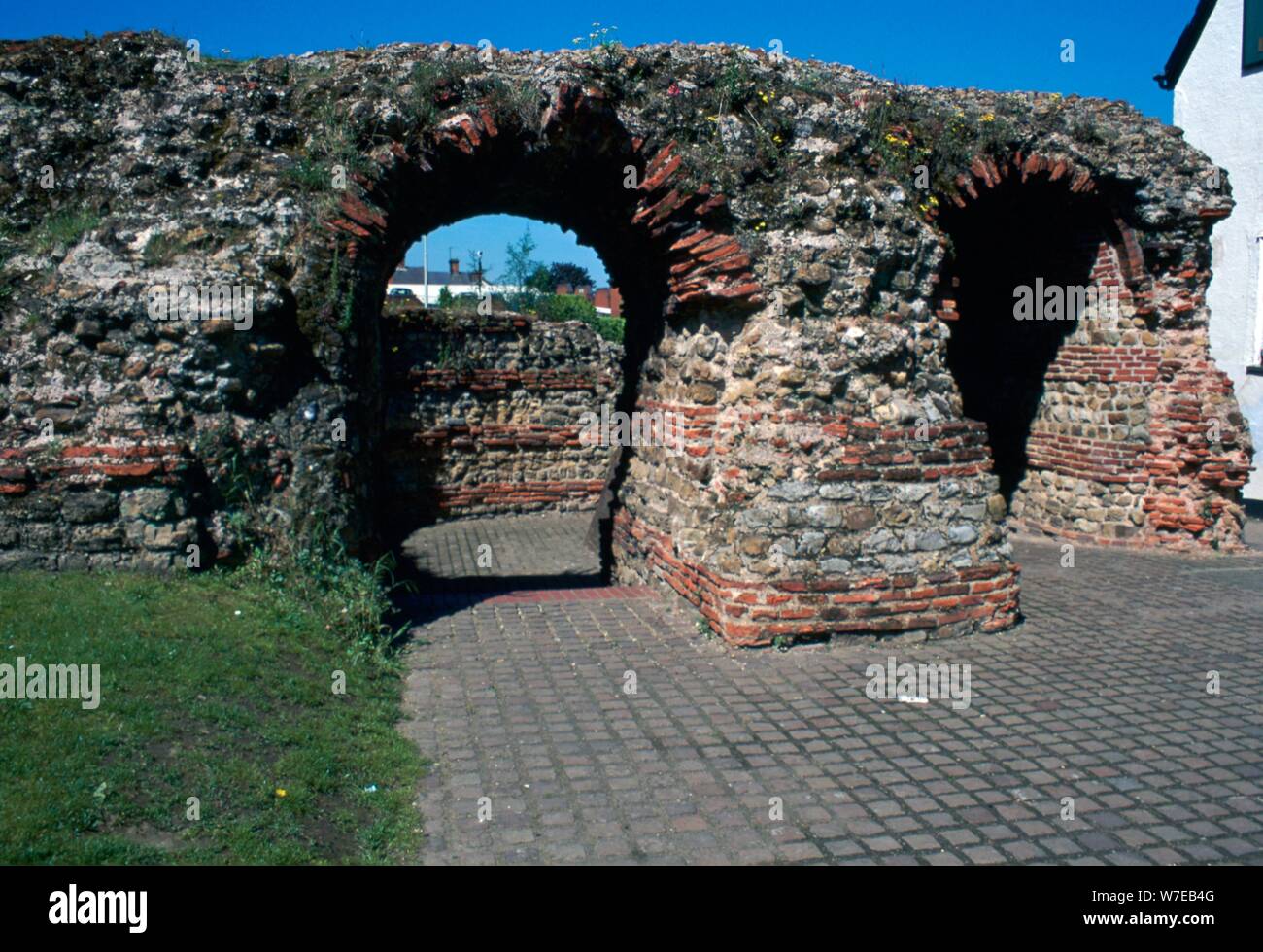 Il gate Balkearne a Colchester, nel 1 ° secolo. Artista: sconosciuto Foto Stock