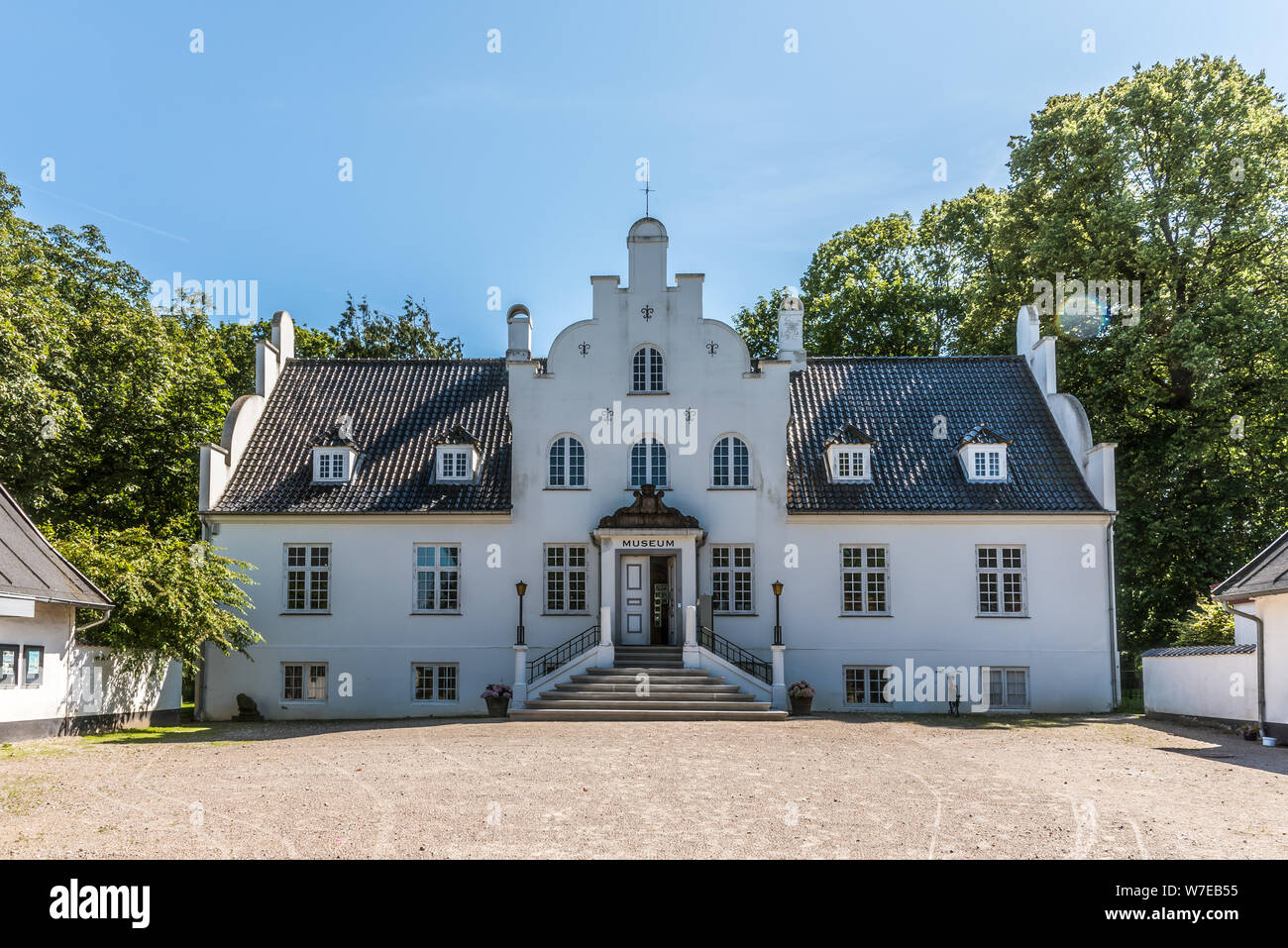 Flynderupgård, un Manor House e museo in danese insel Sealand, Danimarca, 18 luglio. 2019 Foto Stock