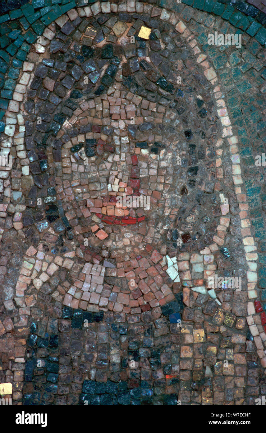 Dei primi Cristiani mosaico di Maria Simplicia Rustica. Artista: sconosciuto Foto Stock