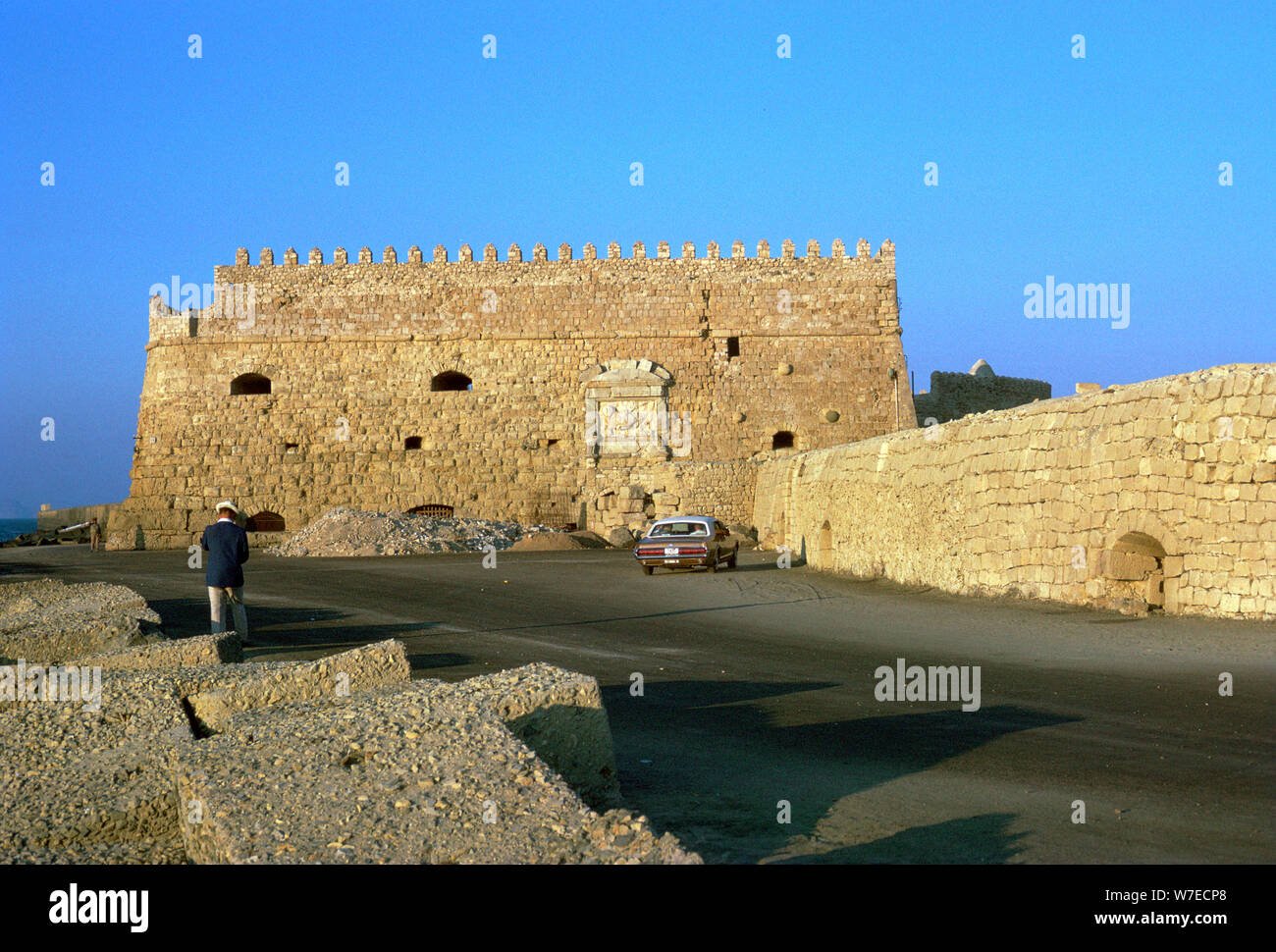 La fortezza veneziana in Heracleion, del XVI secolo. Artista: sconosciuto Foto Stock