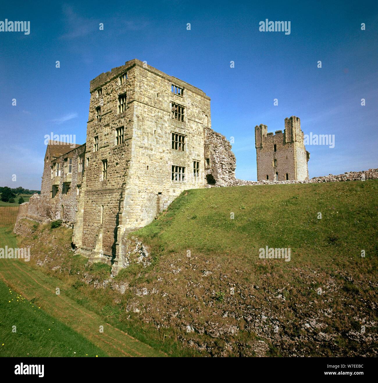 Helmsley, castello del XII secolo. Artista: Walter l'Espec Foto Stock
