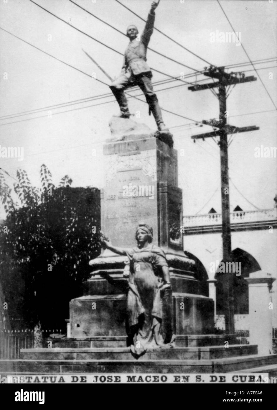 Statua di Jose Maceo a Cuba, c1910. Artista: sconosciuto Foto Stock