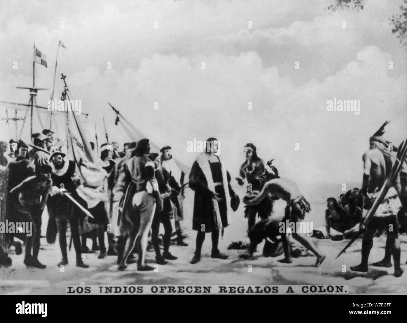 Presenta a Colombus, (XVI secolo), 1920s. Artista: sconosciuto Foto Stock