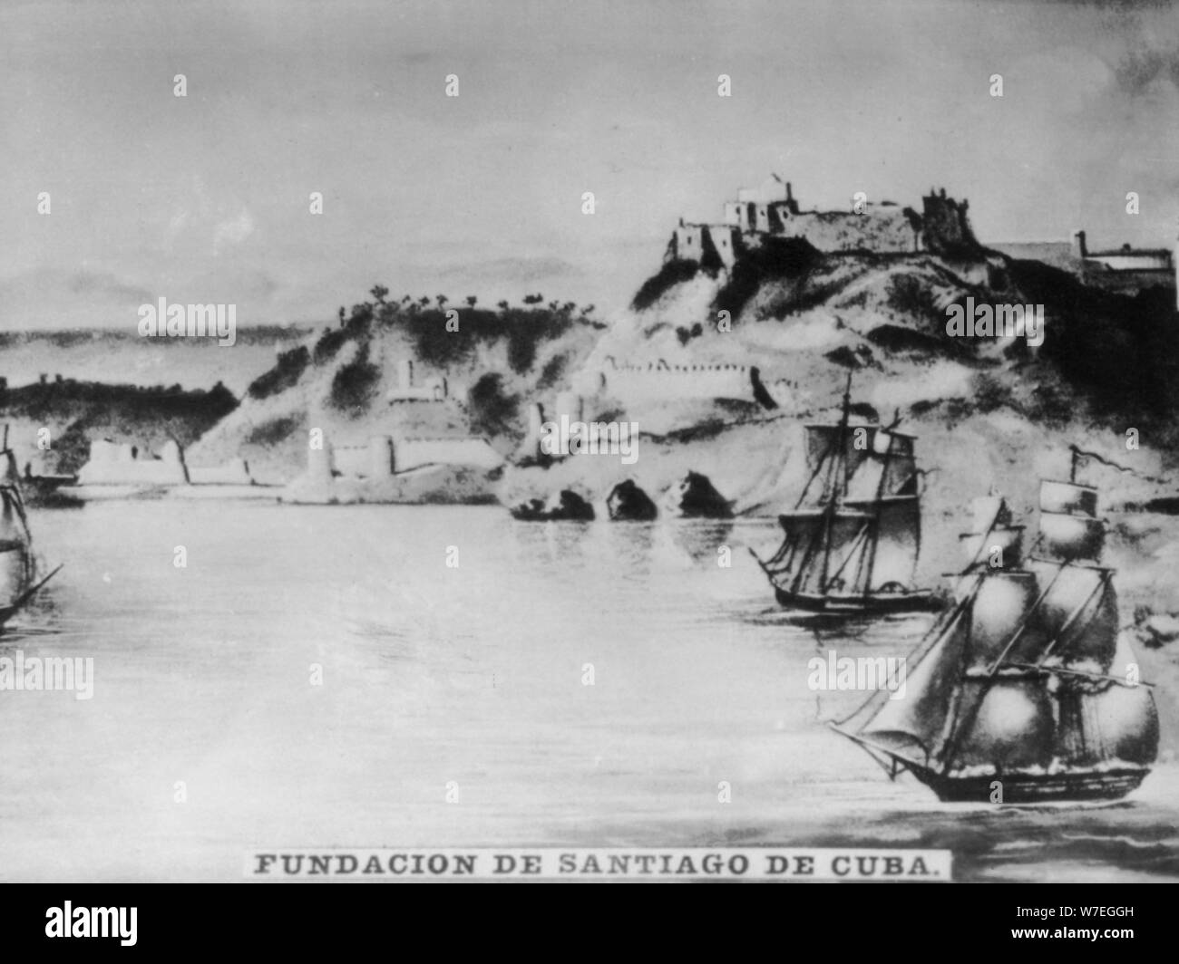 Foundatin di Santiago de Cuba, (1515), 1920s. Artista: sconosciuto Foto Stock