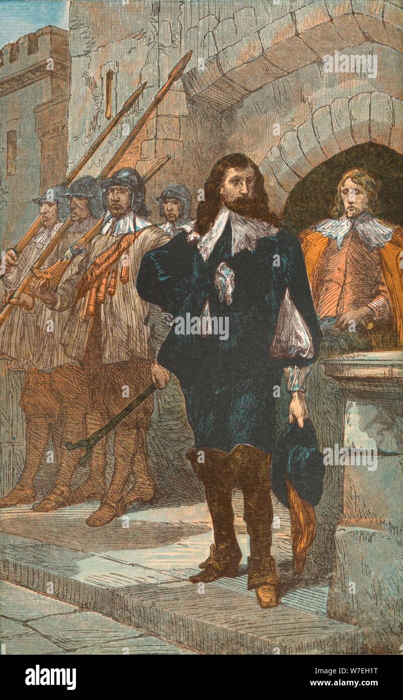Charles I, sul suo modo di impalcatura, (1649), c1910. Artista: sconosciuto Foto Stock