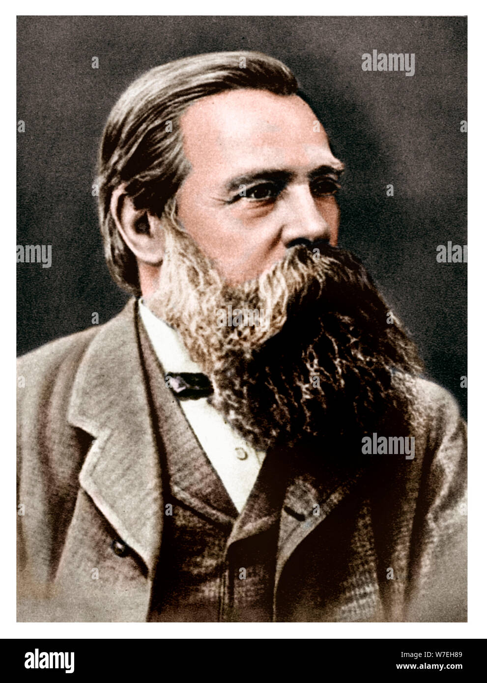 Friedrich Engels, socialista tedesco e collaboratore e sostenitore di Karl Marx, 1879. Artista: sconosciuto Foto Stock