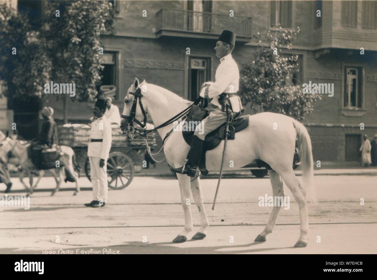 Polizia egiziana al Cairo, Egitto, 1936. Artista: sconosciuto Foto Stock