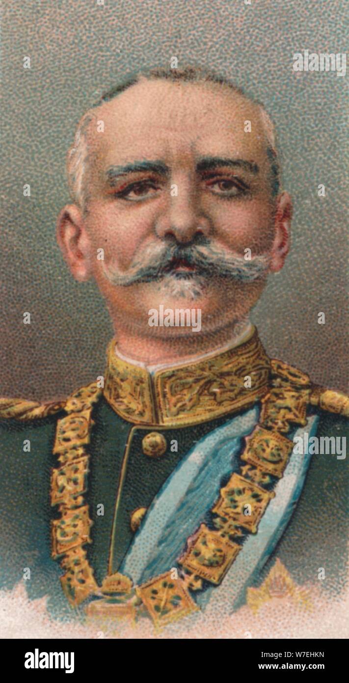 Il re Pietro I (1844-1921) di Serbia, 1917. Artista: sconosciuto Foto Stock