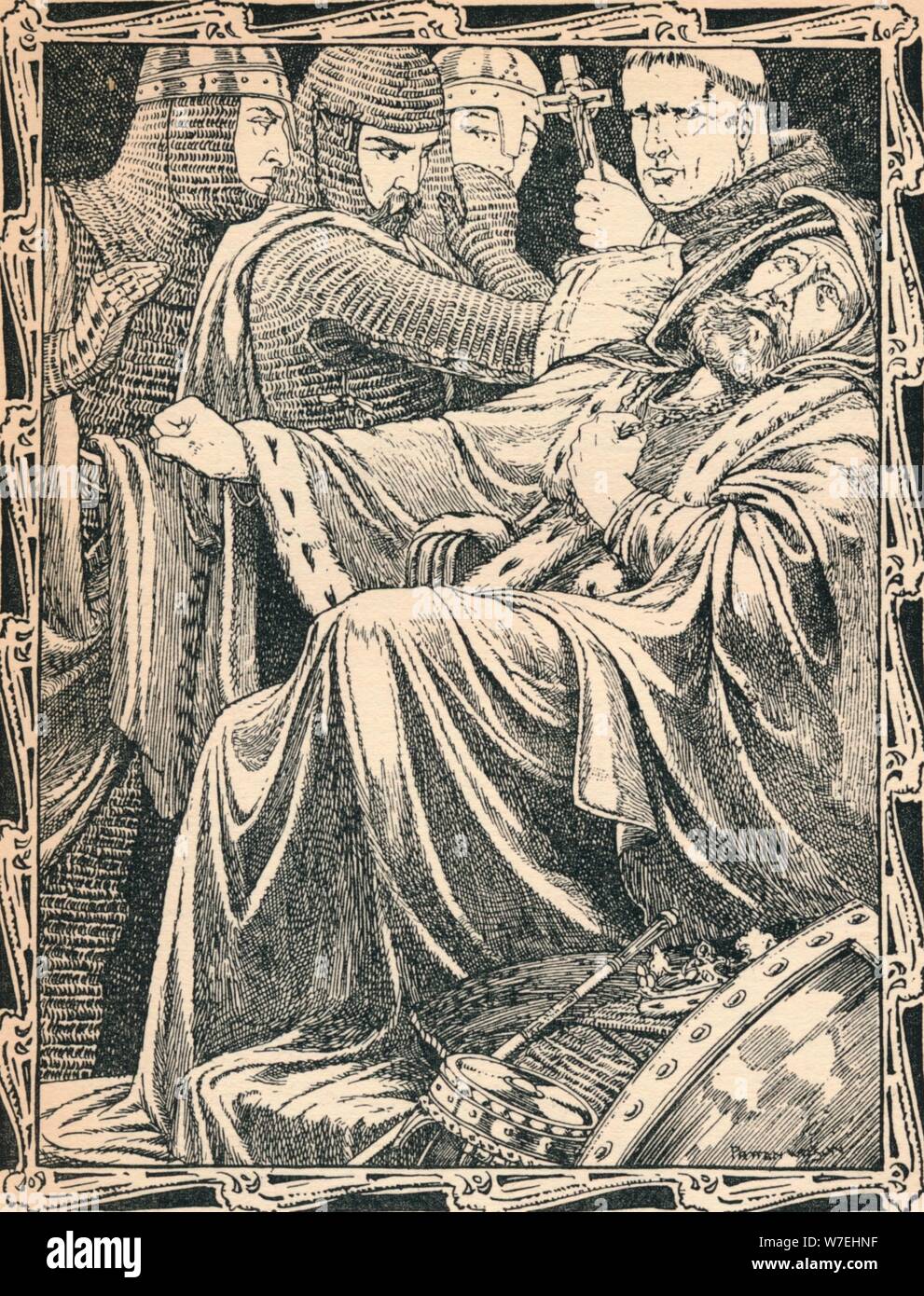 La morte di Re Giovanni, 1902. Artista: Patten Wilson Foto Stock