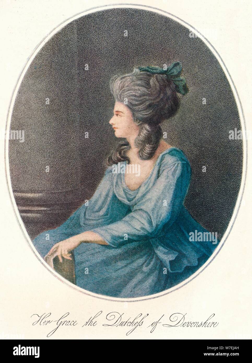 La sua grazia la Duchessa di Devonshire, XVIII secolo (1904). Artista: sconosciuto Foto Stock