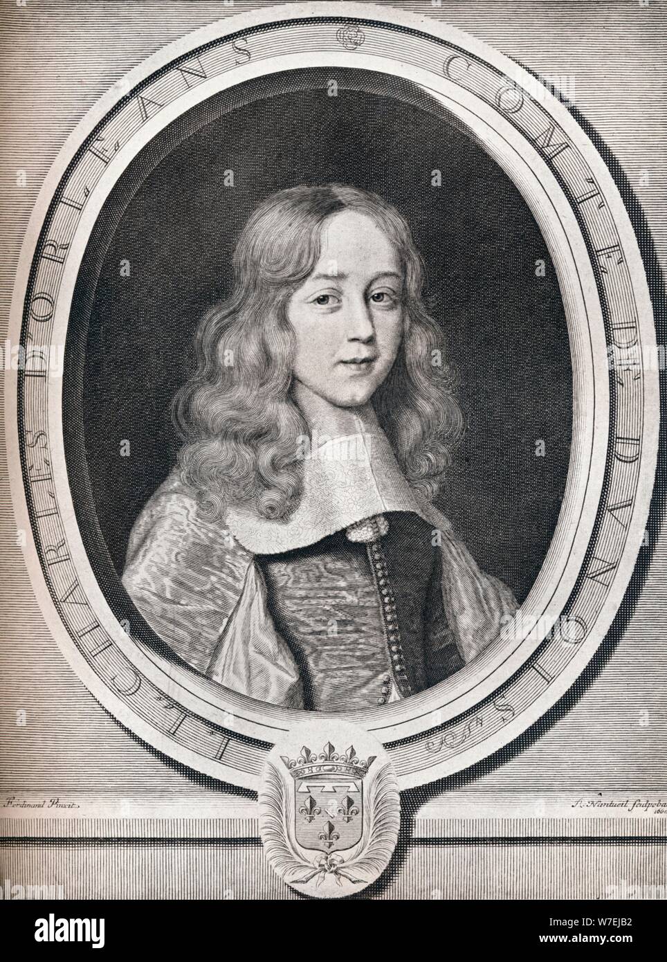Charles D'Orleans, Comte de Dunois, 1660, (1922). Artista: Robert Nanteuil Foto Stock