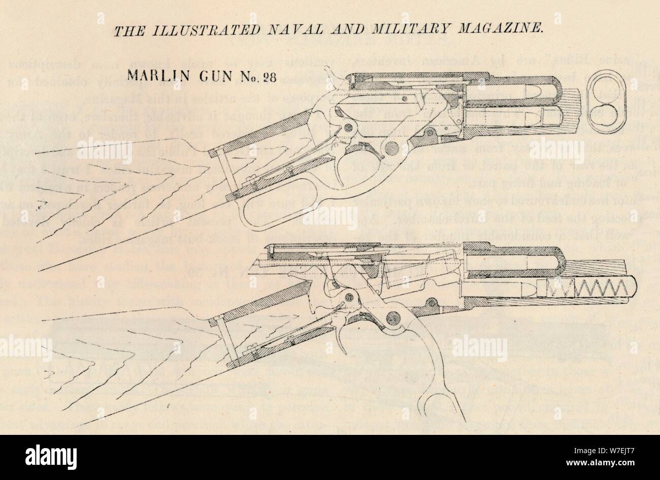 Pistola Marlin n. 28, 1884. Artista: sconosciuto Foto Stock