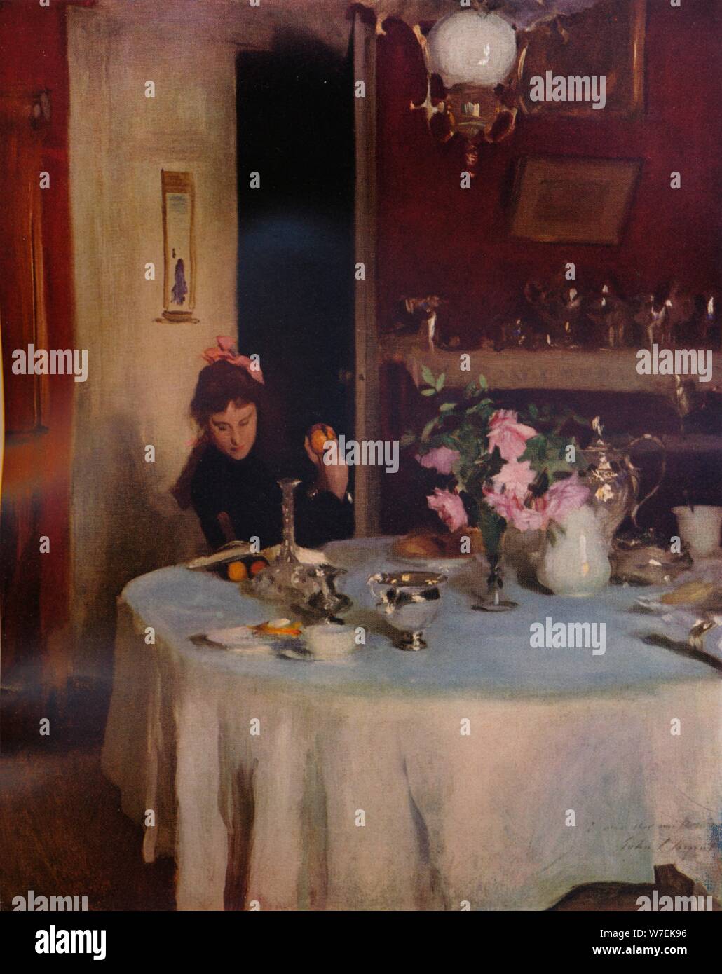 " Il tavolo per la colazione', 1884 (1934). Artista: John Singer Sargent. Foto Stock
