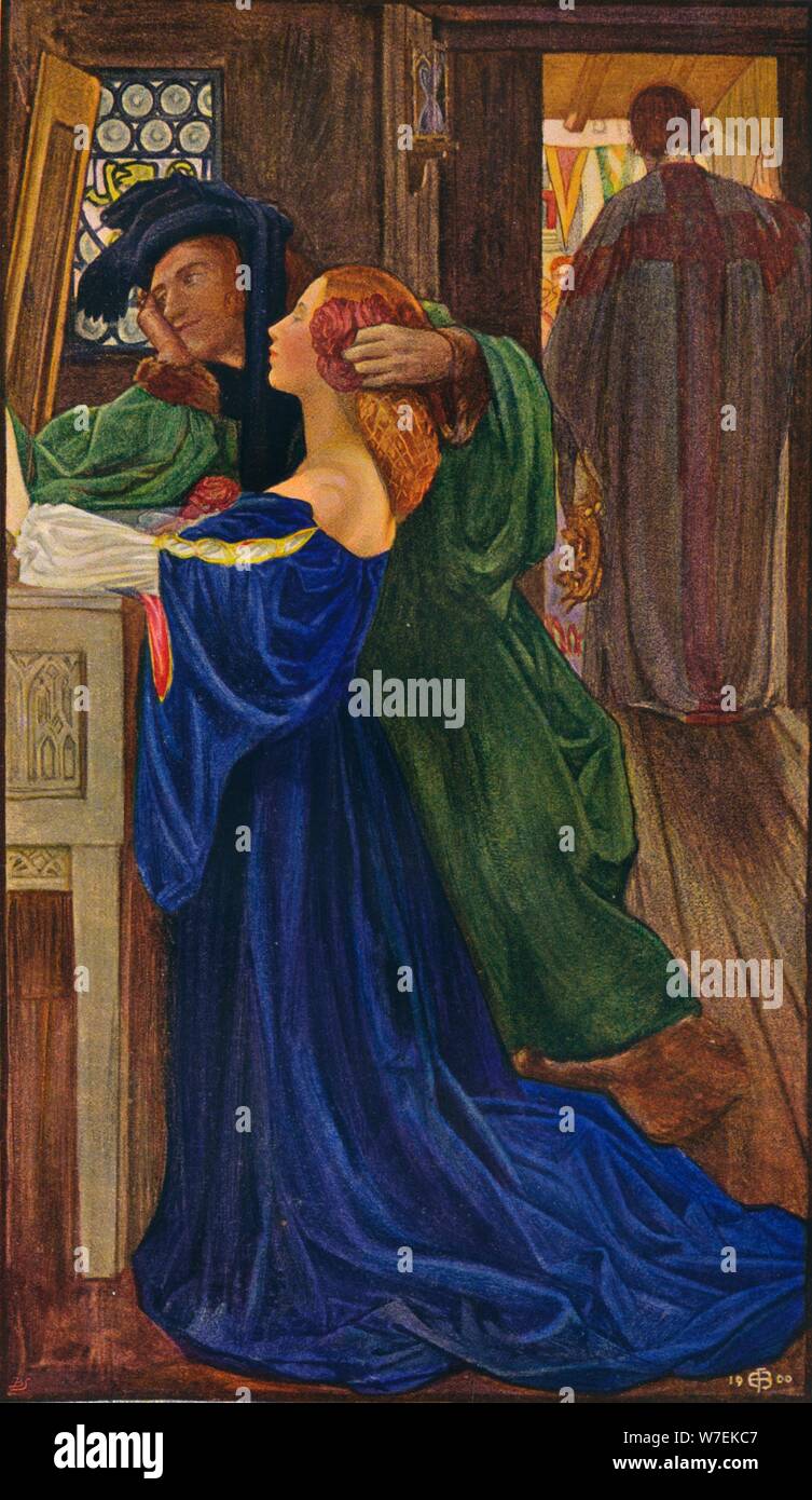 "Ho preso moglie e perciò non posso venire", 1900. Artista: Eleanor Fortescue-Brickdale. Foto Stock