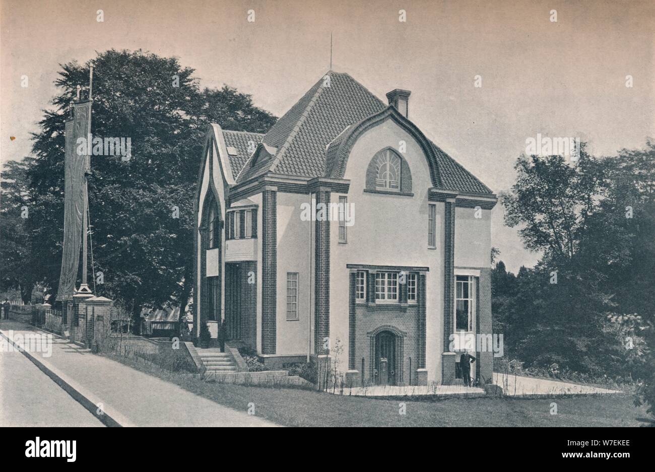 Behrens casa, progettato da Peter Behrens, 1901. Artista: sconosciuto. Foto Stock